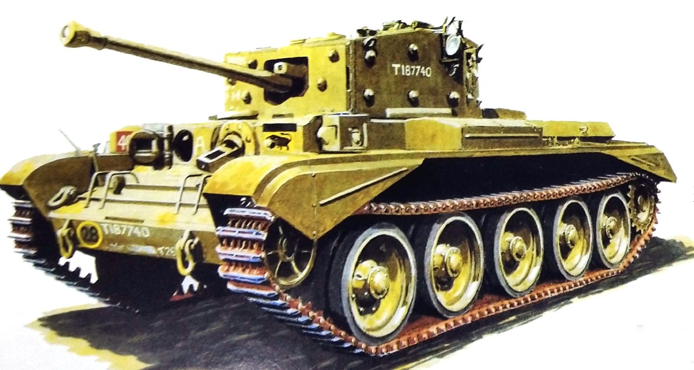 1944年6月,英军第8军第11装甲师的一辆编号为「T187740」的「克伦威尔」巡航坦克。