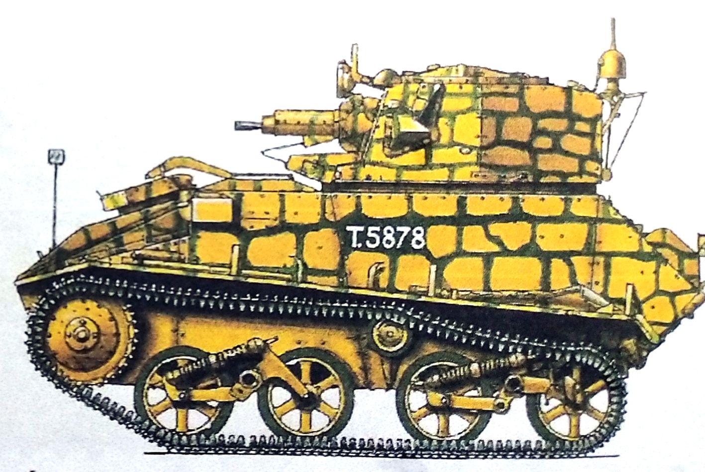 1940年末在马耳他空军基地执行警卫任务的一辆MKⅥB轻型坦克。