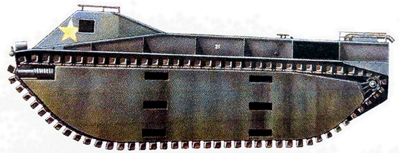 1943年2月,太平洋战场阿留申群岛,美军(不明单位)的一辆LVT1两栖装甲车。