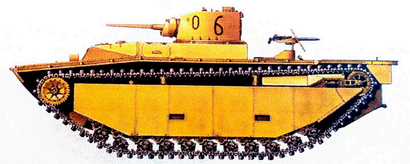 1944年9月,太平洋战场,美军(不明单位)的一辆LVT1(A)两栖装甲车。