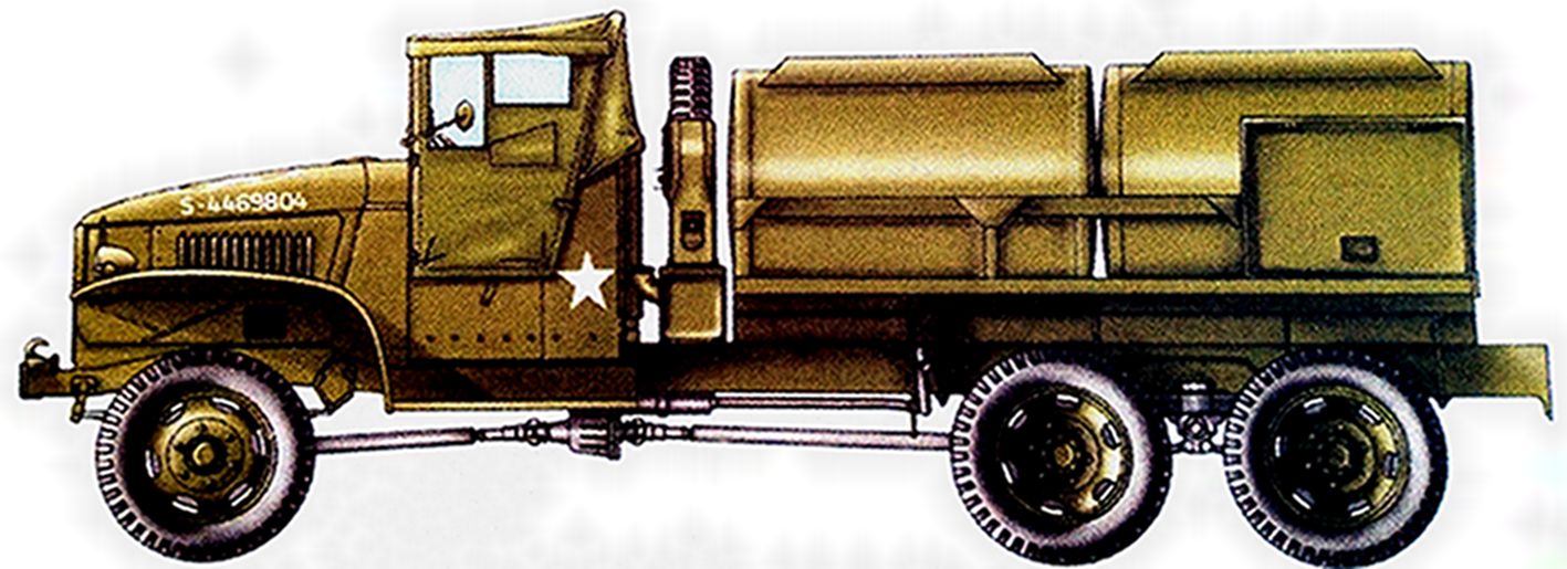 1945年,德国地区,美军一辆GMC CCKW 353型油料运载车。