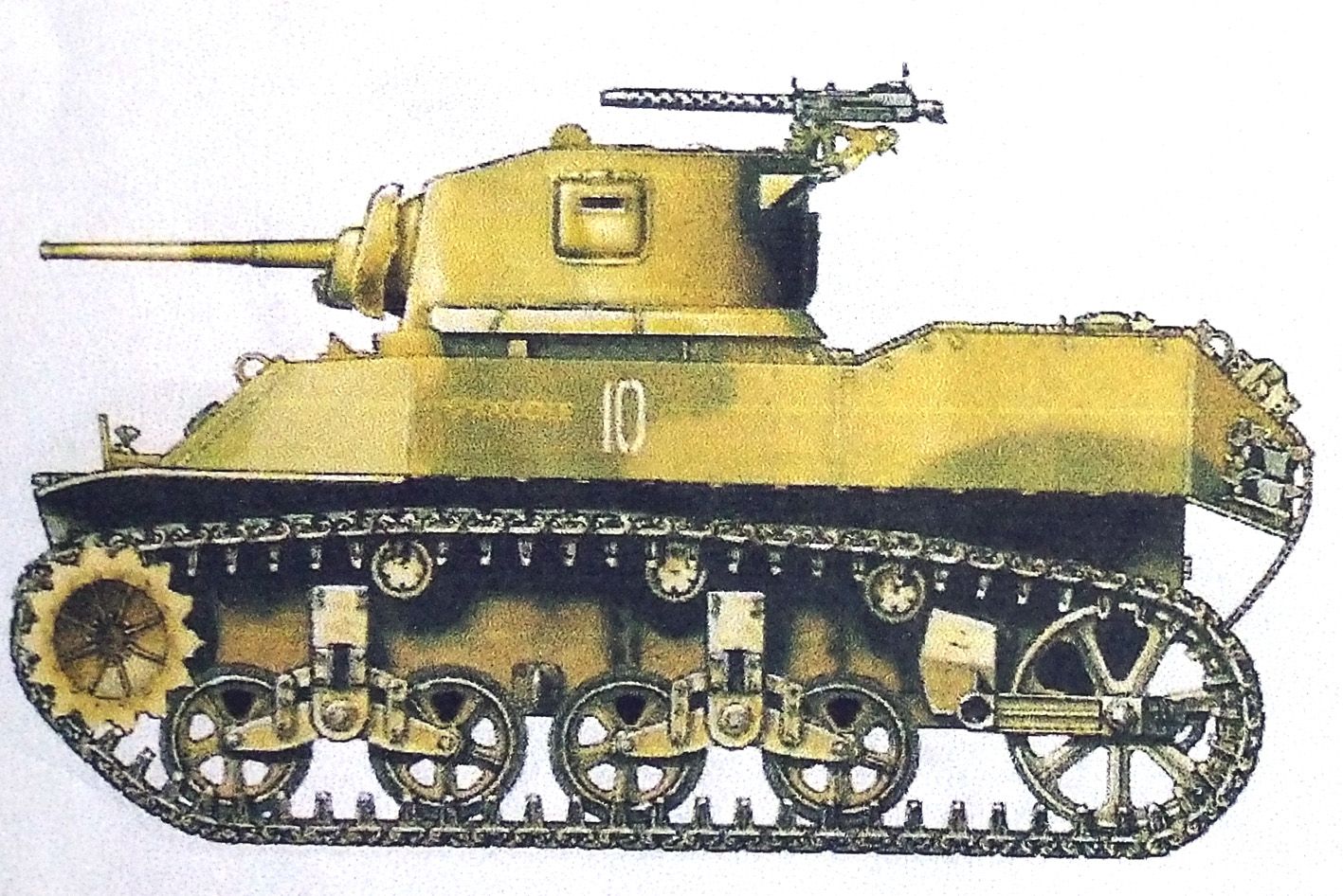 1944年7月,意大利蒙坦约内地区,美军第1装甲师第81侦察营的M5轻型坦克。