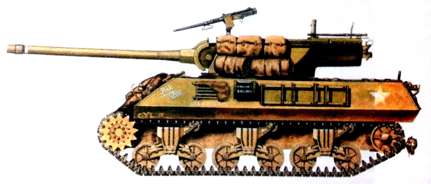 1945年3月,德国战场,美国第3军第2骑兵师一辆M36坦克歼击车。