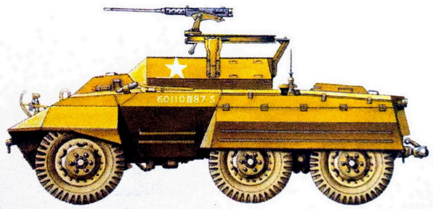 1945年5月，美军第16装甲师第23骑兵侦察营的一辆M20通用装甲车。