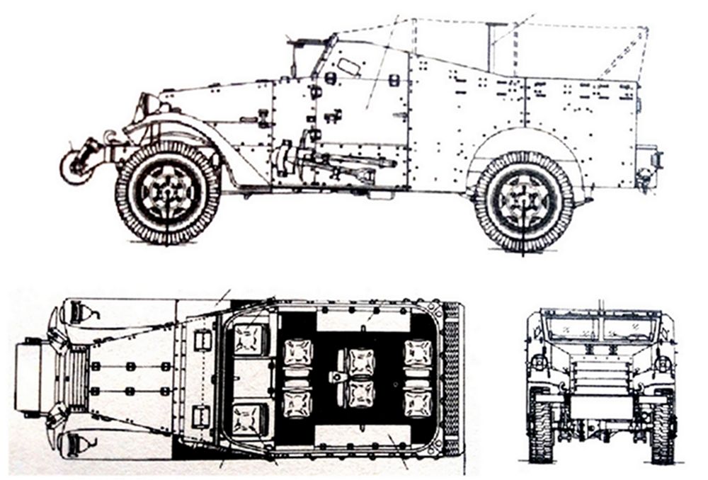 M3A1四轮装甲车