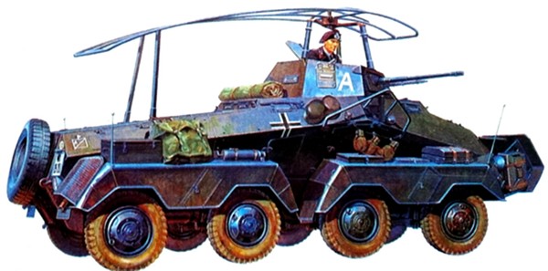 Sdkfz 232型轮式（8轮）装甲通讯车